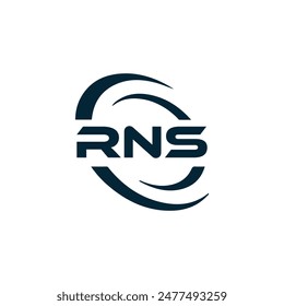 RNS logo. R N S design. White RNS letter. RNS, R N S letter logo design. R N S letter logo design 