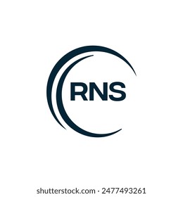 RNS logo. R N S design. White RNS letter. RNS, R N S letter logo design. R N S letter logo design 