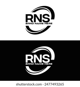 RNS logo. R N S design. White RNS letter. RNS, R N S letter logo design. R N S letter logo design 