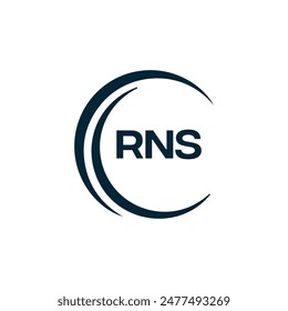 RNS logo. R N S design. White RNS letter. RNS, R N S letter logo design. R N S letter logo design 