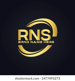 RNS logo. R N S design. White RNS letter. RNS, R N S letter logo design. R N S letter logo design 
