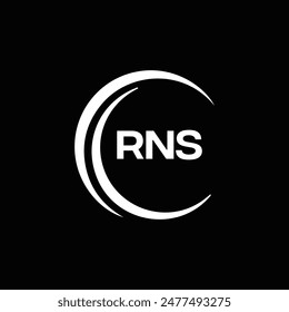 RNS logo. R N S design. White RNS letter. RNS, R N S letter logo design. R N S letter logo design 
