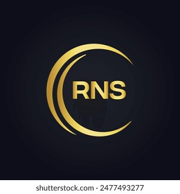 RNS logo. R N S design. White RNS letter. RNS, R N S letter logo design. R N S letter logo design 