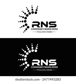 RNS logo. R N S design. White RNS letter. RNS, R N S letter logo design. R N S letter logo design 