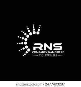 RNS logo. R N S design. White RNS letter. RNS, R N S letter logo design. R N S letter logo design 