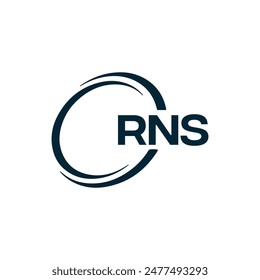 RNS logo. R N S design. White RNS letter. RNS, R N S letter logo design. R N S letter logo design 