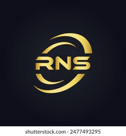 RNS logo. R N S design. White RNS letter. RNS, R N S letter logo design. R N S letter logo design 