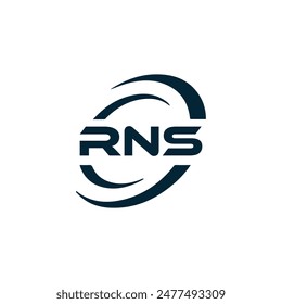 RNS logo. R N S design. White RNS letter. RNS, R N S letter logo design. R N S letter logo design 