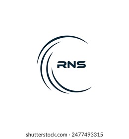 RNS logo. R N S design. White RNS letter. RNS, R N S letter logo design. R N S letter logo design 