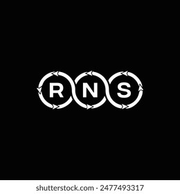 RNS logo. R N S design. White RNS letter. RNS, R N S letter logo design. R N S letter logo design 