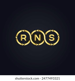 RNS logo. R N S design. White RNS letter. RNS, R N S letter logo design. R N S letter logo design 