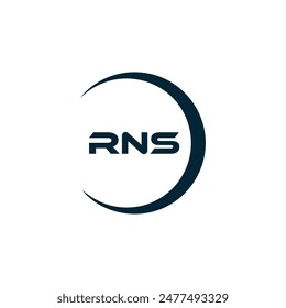 RNS logo. R N S design. White RNS letter. RNS, R N S letter logo design. R N S letter logo design 