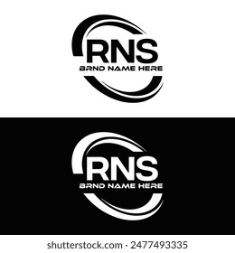 RNS logo. R N S design. White RNS letter. RNS, R N S letter logo design. R N S letter logo design 