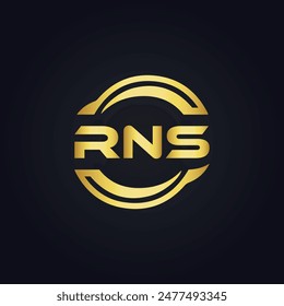 RNS logo. R N S design. White RNS letter. RNS, R N S letter logo design. R N S letter logo design 