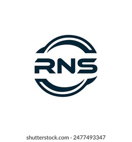 RNS logo. R N S design. White RNS letter. RNS, R N S letter logo design. R N S letter logo design 