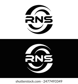 RNS logo. R N S design. White RNS letter. RNS, R N S letter logo design. R N S letter logo design 