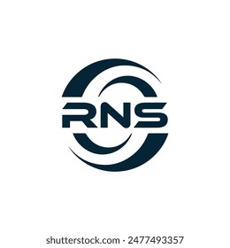 RNS logo. R N S design. White RNS letter. RNS, R N S letter logo design. R N S letter logo design 