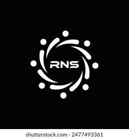 RNS logo. R N S design. White RNS letter. RNS, R N S letter logo design. R N S letter logo design 