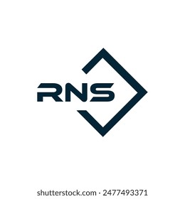 RNS logo. R N S design. White RNS letter. RNS, R N S letter logo design. R N S letter logo design 