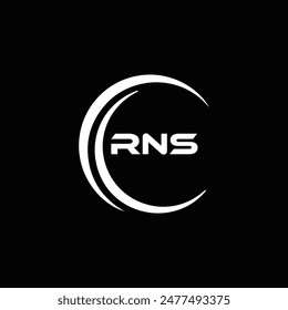 RNS logo. R N S design. White RNS letter. RNS, R N S letter logo design. R N S letter logo design 