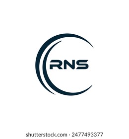 RNS logo. R N S design. White RNS letter. RNS, R N S letter logo design. R N S letter logo design 