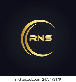 RNS logo. R N S design. White RNS letter. RNS, R N S letter logo design. R N S letter logo design 