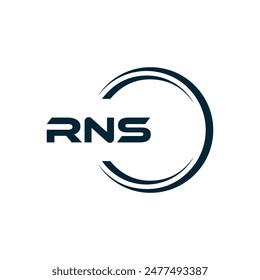 RNS logo. R N S design. White RNS letter. RNS, R N S letter logo design. R N S letter logo design 