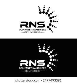 RNS logo. R N S design. White RNS letter. RNS, R N S letter logo design. R N S letter logo design 