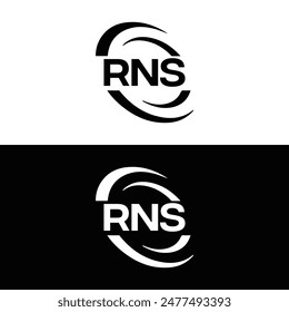 RNS logo. R N S design. White RNS letter. RNS, R N S letter logo design. R N S letter logo design 