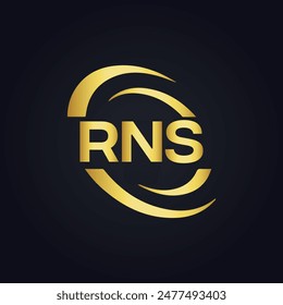 RNS logo. R N S design. White RNS letter. RNS, R N S letter logo design. R N S letter logo design 