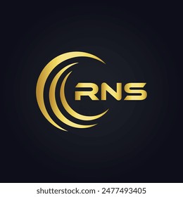 RNS logo. R N S design. White RNS letter. RNS, R N S letter logo design. R N S letter logo design 