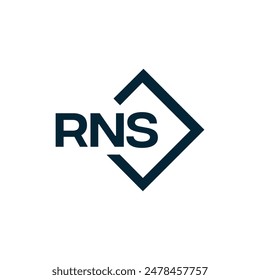 RNS logo. R N S design. White RNS letter. RNS, R N S letter logo design. R N S letter logo design 