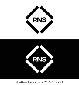 RNS logo. R N S design. White RNS letter. RNS, R N S letter logo design. R N S letter logo design 