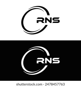 RNS logo. R N S design. White RNS letter. RNS, R N S letter logo design. R N S letter logo design 