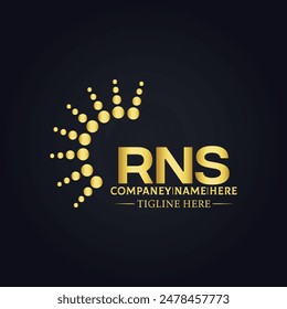 RNS logo. R N S design. White RNS letter. RNS, R N S letter logo design. R N S letter logo design 