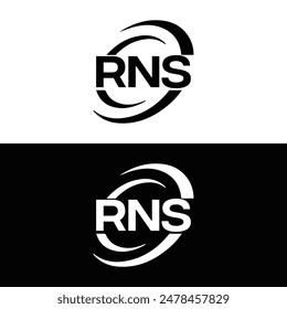 RNS logo. R N S design. White RNS letter. RNS, R N S letter logo design. R N S letter logo design 