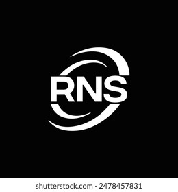 RNS logo. R N S design. White RNS letter. RNS, R N S letter logo design. R N S letter logo design 