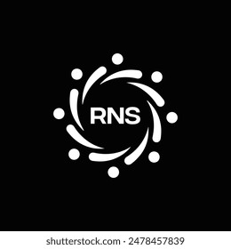 RNS logo. R N S design. White RNS letter. RNS, R N S letter logo design. R N S letter logo design 