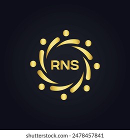 RNS logo. R N S design. White RNS letter. RNS, R N S letter logo design. R N S letter logo design 