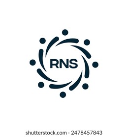 RNS logo. R N S design. White RNS letter. RNS, R N S letter logo design. R N S letter logo design 