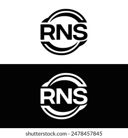 RNS logo. R N S design. White RNS letter. RNS, R N S letter logo design. R N S letter logo design 