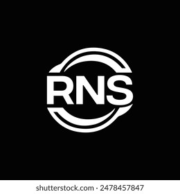 RNS logo. R N S design. White RNS letter. RNS, R N S letter logo design. R N S letter logo design 