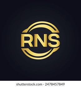 RNS logo. R N S design. White RNS letter. RNS, R N S letter logo design. R N S letter logo design 