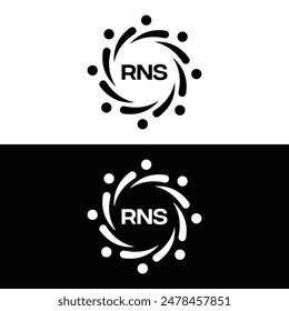 RNS logo. R N S design. White RNS letter. RNS, R N S letter logo design. R N S letter logo design 