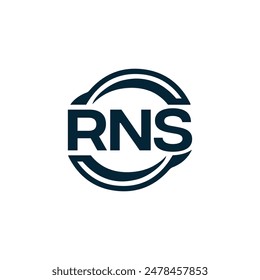 RNS logo. R N S design. White RNS letter. RNS, R N S letter logo design. R N S letter logo design 