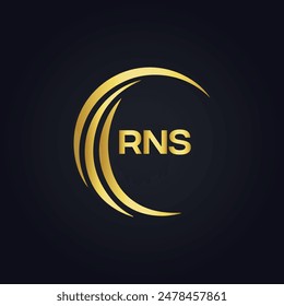 RNS logo. R N S design. White RNS letter. RNS, R N S letter logo design. R N S letter logo design 