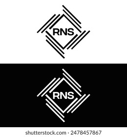 RNS logo. R N S design. White RNS letter. RNS, R N S letter logo design. R N S letter logo design 