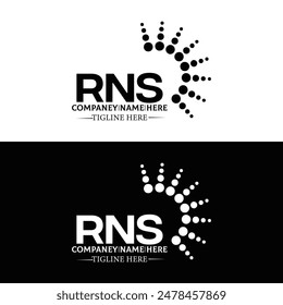 RNS logo. R N S design. White RNS letter. RNS, R N S letter logo design. R N S letter logo design 