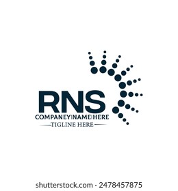 RNS logo. R N S design. White RNS letter. RNS, R N S letter logo design. R N S letter logo design 