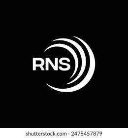 RNS logo. R N S design. White RNS letter. RNS, R N S letter logo design. R N S letter logo design 